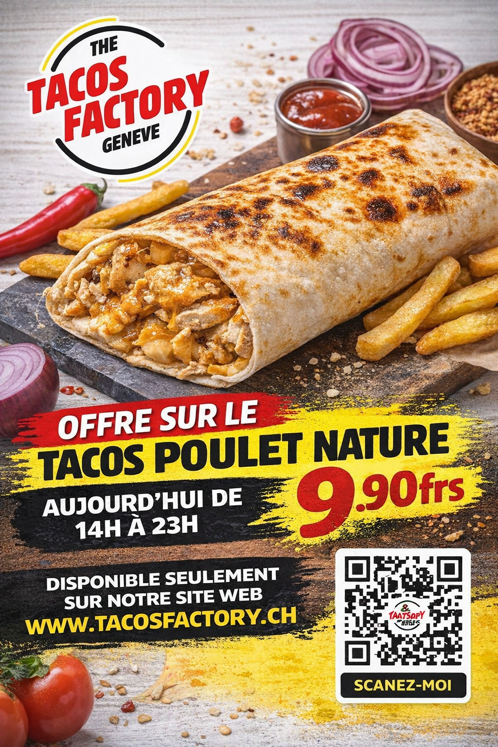 Tacos poulet nature